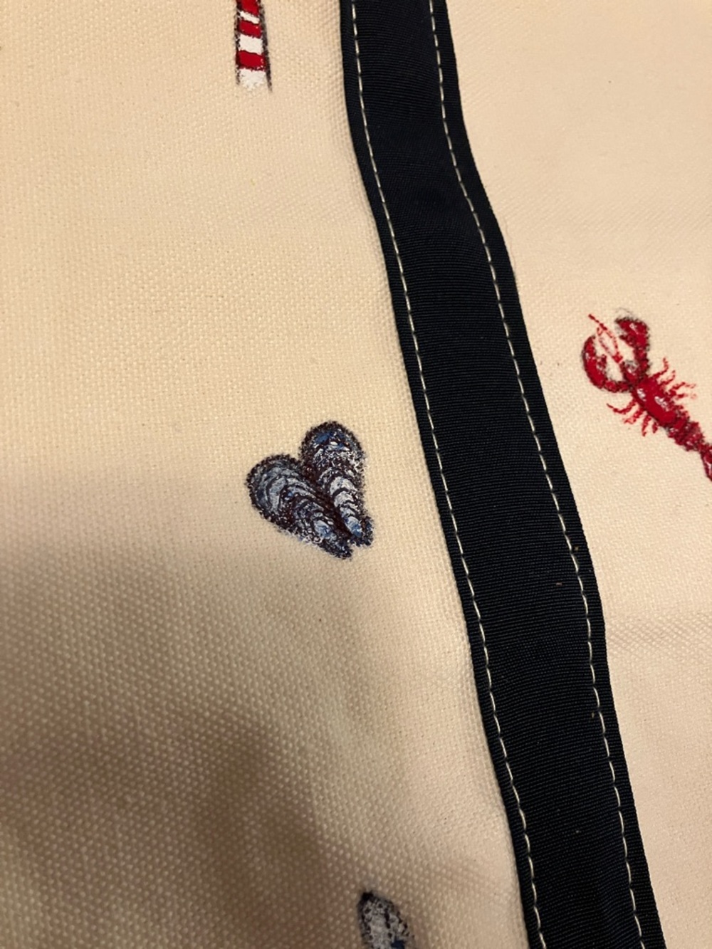 Medium Navy Boat Tote - Picture 2 of 3